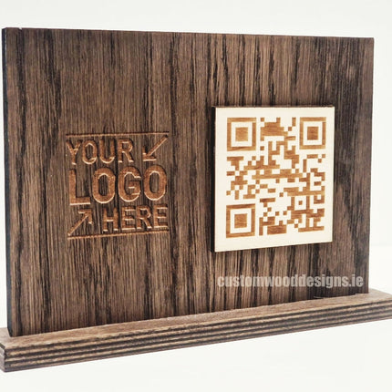 QR Display Stands A5 (Dark Oak) 10-1000 Custom Wood Designs CUSTOM_3_14b702b7-18e9-4b5d-ad7c-6bef7b2442ef