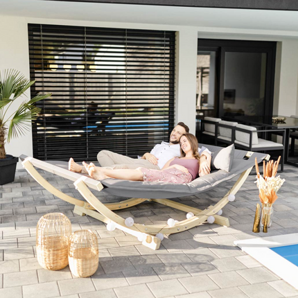 Lounge Bed – XXL Floating Garden Lounger with FSC® Wooden Frame - Custom Wood Designs Lounge Bed – XXL Floating Garden Lounger with FSC® Wooden Frame made from [material] –  [use_case] | Custom Wood Designs