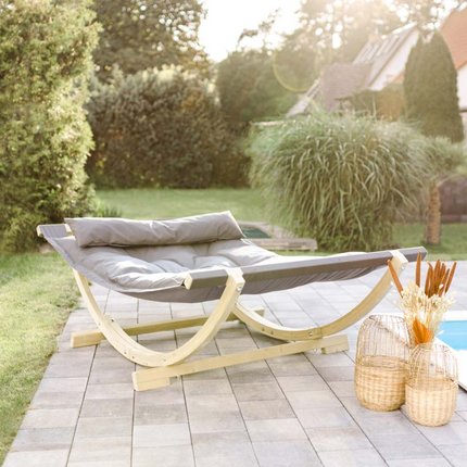 Lounge Bed – XXL Floating Garden Lounger with FSC® Wooden Frame - Custom Wood Designs Lounge Bed – XXL Floating Garden Lounger with FSC® Wooden Frame made from [material] –  [use_case] | Custom Wood Designs