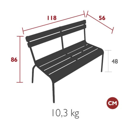 Luxembourg 2/3-seater Bench with backrest - Custom Wood Designs Luxembourg 2/3-seater Bench with backrest made from [material] – Ideal for [use_case] | Custom Wood Designs