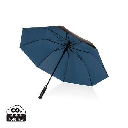 CWD XD Impact AWARE™ 27-inch dual-color auto open RPET umbrella with auto-open mechanism and lightweight design.