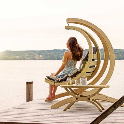 Swing Chair & Stand Set - Custom Wood Designs Swing Chair & Stand Set made from [material] –  [use_case] | Custom Wood Designs