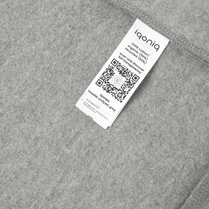 Torre recycled cotton hoodie undyed - Custom Wood Designs