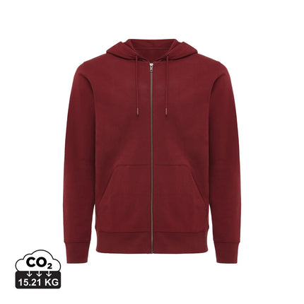 Iqoniq Abisk recycled cotton zip hoodie, casual textile with front zipper and comfortable fit, shown in a natural fabric texture.