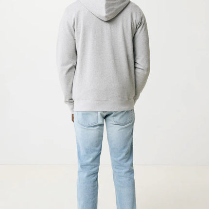 Recycled cotton zip hoodie by iqoniq, featuring a comfortable fit and casual style in a textile fabric.