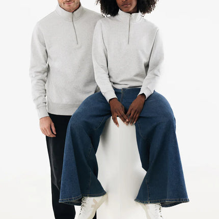 Elgon recycled cotton quarter zip sweater - Custom Wood Designs Elgon recycled cotton quarter zip sweater