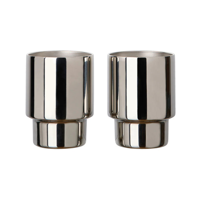  set of 2 - Custom Wood Designs VINGA Nagano RCS  recycled SS mugs