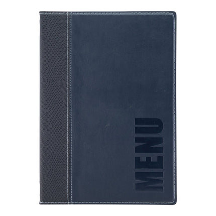 Leather style menu holder A5 pack of 10 Custom Wood Designs __label: Multibuy bluecustomwooddesignsleathermenu_4e3365a9-b00d-48c7-a7f8-2469452e95d4