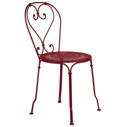 Fermob 1900 outdoor metal chair with colorful, vintage-inspired design, perfect for garden or patio seating.