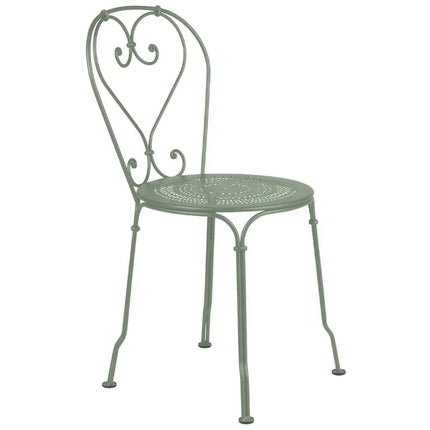 Fermob 1900 outdoor metal chair with colorful painted finish, suitable for patio or garden seating.