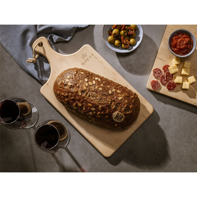 Alderwood cutting board with handle 37x18cm pack of 25 Custom Wood Designs __label: Multibuy customwooddesignsalderwoodchoppingboard