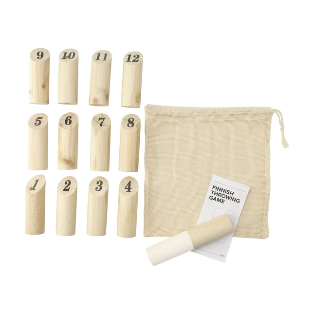 Finnish Throwing Game pack of 10 Custom Wood Designs __label: Multibuy customwooddesignsfinnishthrowinggame