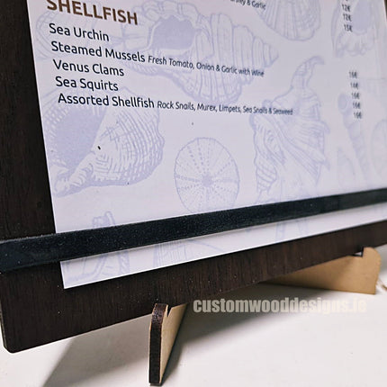 20 x tablet menu displays in 32x22cm size by Securit, showing clear, flip-style menu boards for restaurants or cafes.