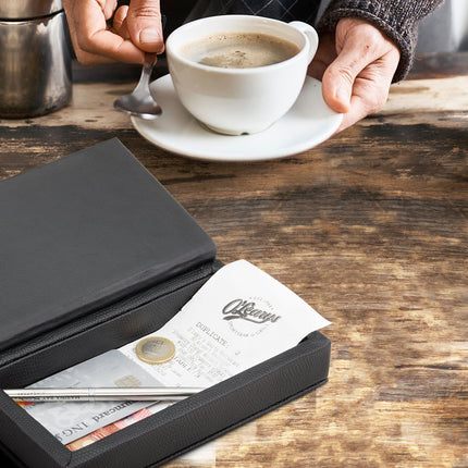 Bill presenter box - black pack of 10 Custom Wood Designs __label: Multibuy default-title-bill-presenter-box-black-pack-of-10-53613286654295