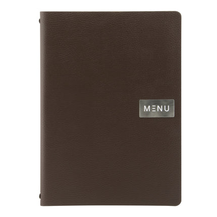 Brown A4 menu pack of 10 Custom Wood Designs __label: Multibuy default-title-brown-a4-menu-pack-of-10-53613238059351
