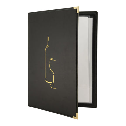 Leather style A4 menu pack of 10 Custom Wood Designs __label: Multibuy default-title-leather-style-a4-menu-pack-of-10-53613253689687