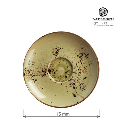 Olive espresso saucer, 115mm