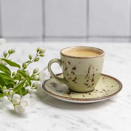 Olive espresso saucer, 115mm