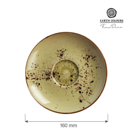 Olive cappuccino saucer, 160mm