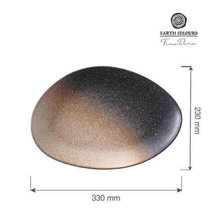 Moon organic shape plate, 330mm