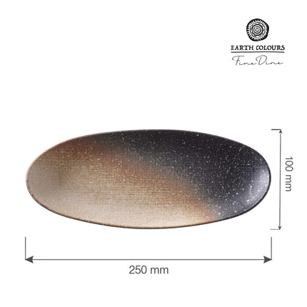 Moon oval plate for serving, 250mm