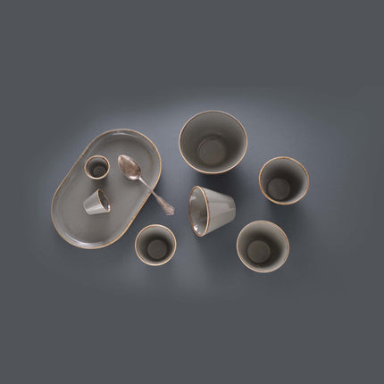 Stone rectangular tray, 350x260mm