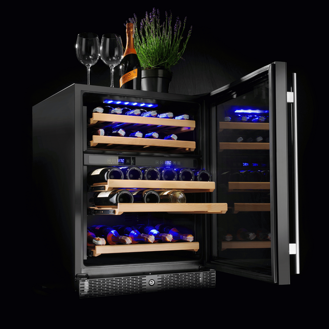Barmatic Aurora Wine Cooler - Dual Zone Temperature Control 5 To 22 C Glass Door 133 L Capacity