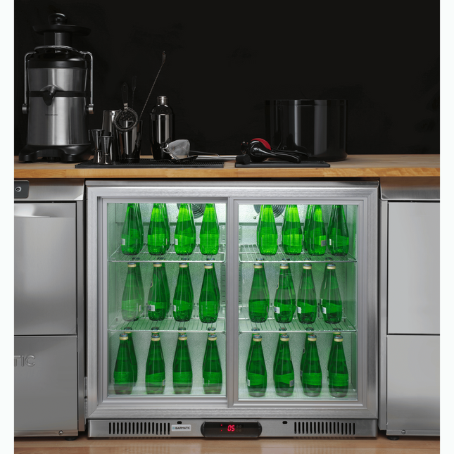 CANDOUR bar cooler 188L with sliding door, 900x520x(H)835mm