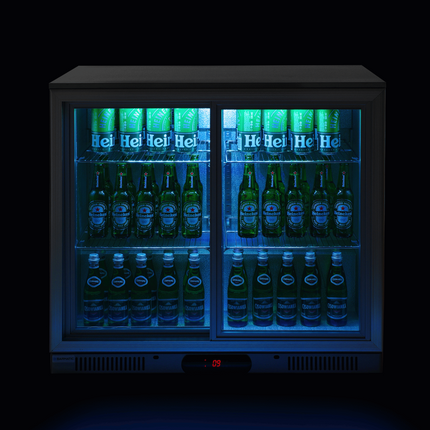 CANDOUR bar cooler 188L with sliding door, 900x520x(H)835mm