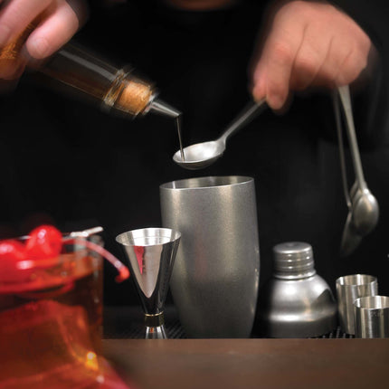 Measured Bar Spoon Set, 5 Spoons on Ring, Vintage