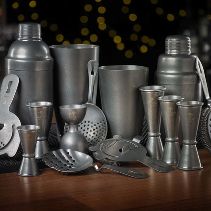 Measured Bar Spoon Set, 5 Spoons on Ring, Vintage