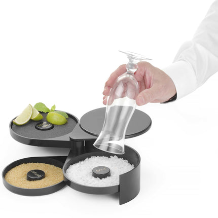BarCraft Sugar And Salt Glass Rimmer - Keeps Flavorful Rims Ready For Colorful Glass Edges