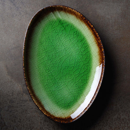 Beryl organic shaped plate, 270x190mm