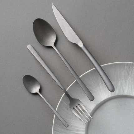 Amarone Vintage dessert spoon by OVE, 184 mm, showcasing a polished stainless steel handle and bowl, designed for elegant dessert service.