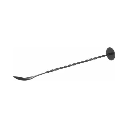 Bar spoon with muddler, Bar up, Black, 280x35mm