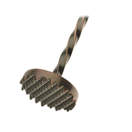 Bar spoon with muddler, 300mm, antique copper, Barfly