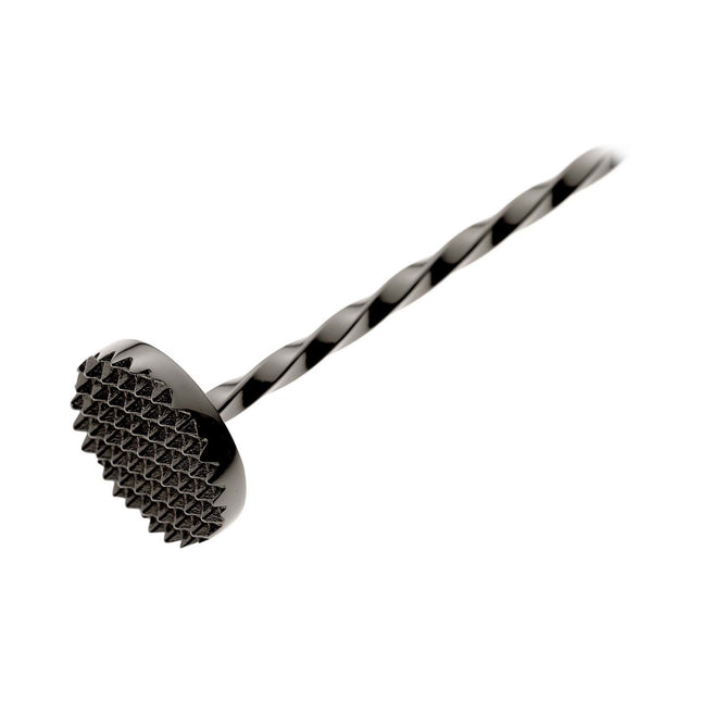 Bar spoon with muddler, 300mm, black, Barfly