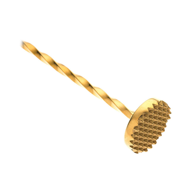 Bar spoon with muddler, 300mm, gold plated, Barfly