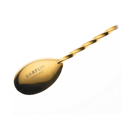Bar spoon with muddler, 300mm, gold plated, Barfly