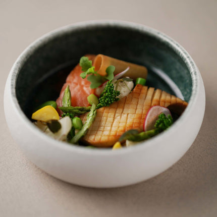 Goro Brown Green Bowl 195mm, 1000 ml