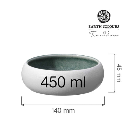 Goro White Green Bowl 140mm