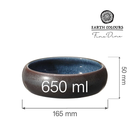 Goro Brown Blue Bowl 165 mm, 650 ml