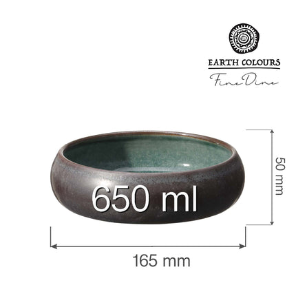 Goro Brown Green Bowl 165 mm, 650 ml
