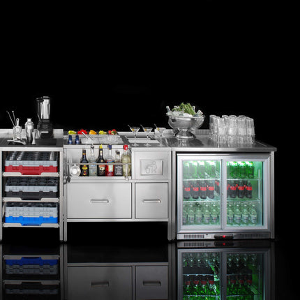 Oxygen bar construction table, 600x650x(H)900 mm, Barmatic