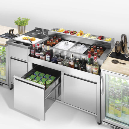 Oxygen bar construction table, 600x650x(H)900 mm, Barmatic