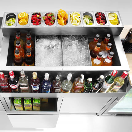 Oxygen bar construction table, 600x650x(H)900 mm, Barmatic