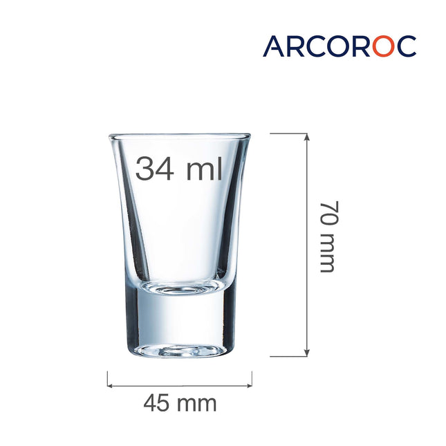 Barcraft Hot Shot Glass 34ml - Ideal Tasting Glass For Liqueurs Vodka And Tequila