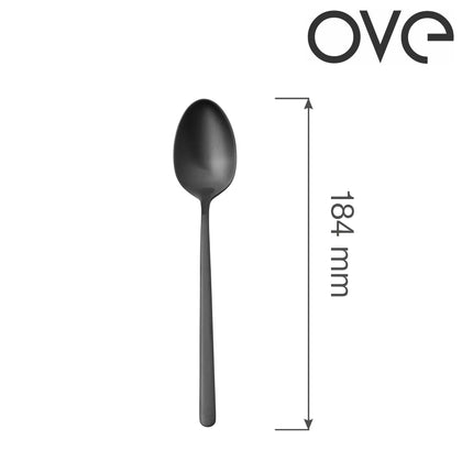 Dessert spoon Amarone Black, OVE, 184 mm