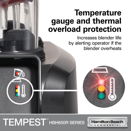 Tempest High-Performance Blender HBH650R-CE, 178X203X(H)457mm