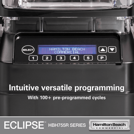 Hamilton Beach Commercial® Eclipse™ High-Performance Blender with 64oz/ 2L Wave~Action® container - HBH755R-CE Series